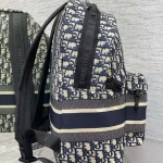 Oblique-Embroidered-Backpack-Blue