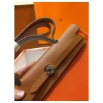 Orange Canvas-and-Leather Top-Handle Bag