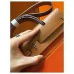 Orange Canvas-and-Leather Top-Handle Bag