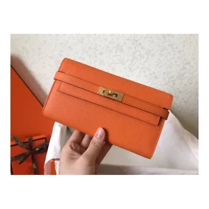Orange Compact Flap Wallet