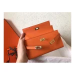 Orange Compact Flap Wallet