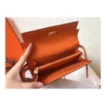 Orange Compact Flap Wallet