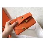 Orange Compact Flap Wallet