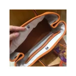 Orange Leather Tote
