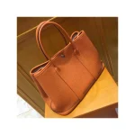 Orange Leather Tote