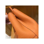 Orange Leather Tote