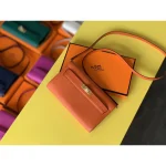 Orange Mini Flap Clutch