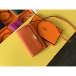 Orange Mini Flap Clutch