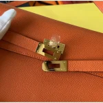 Orange Mini Flap Clutch