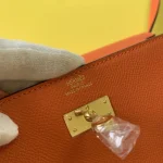 Orange Mini Flap Clutch