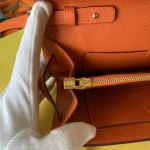 Orange Mini Flap Clutch