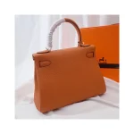 Orange Top-Handle Trapeze Bag