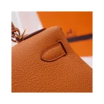 Orange Top-Handle Trapeze Bag