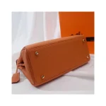 Orange Top-Handle Trapeze Bag