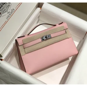 Pink Bicolor Top-Handle Trapeze Bag