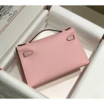 Pink Bicolor Top-Handle Trapeze Bag