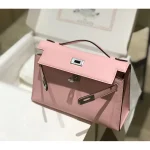 Pink Bicolor Top-Handle Trapeze Bag