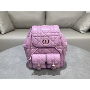 Pink Cannage Quilted Backpack
