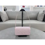 Pink Cannage Shoulder Flap Bag