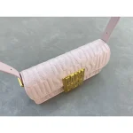 Pink Cannage Shoulder Flap Bag