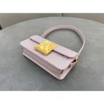 Pink Cannage Shoulder Flap Bag
