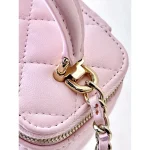 Pink Chain Vanity Case Bag