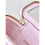 Pink Chain Vanity Case Bag