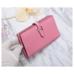 Pink Leather Long Wallet