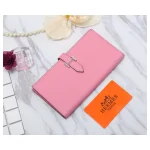 Pink Leather Long Wallet