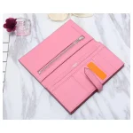Pink Leather Long Wallet