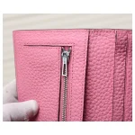 Pink Leather Long Wallet