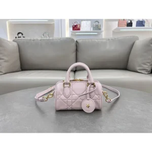 Pink Leather Top-Handle Mini Bag