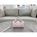 Pink Leather Top-Handle Mini Bag