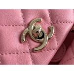 Pink Quilted Chain Backpack