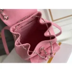 Pink Quilted Chain Backpack