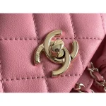 Pink Quilted Twin-Pocket Backpack