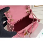Pink Quilted Twin-Pocket Backpack