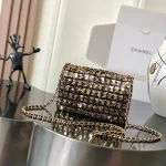 Sequin-Mini-Flap-Navy-Gold