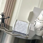 Sequin-Mini-Flap-White-Silver