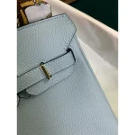Sky Blue Structured Top-Handle Tote