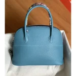 Sky Blue Top-Handle Bag with Twilly