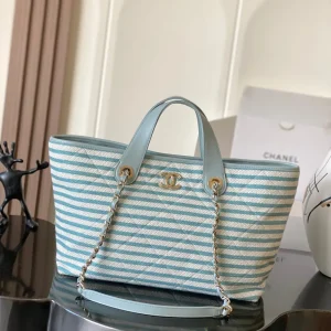 Striped-Canvas-Deauville-Tote-Blue