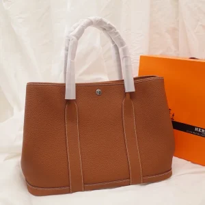 Tan Leather Garden Tote