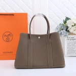 Taupe Leather Garden Tote
