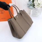 Taupe Leather Garden Tote