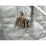 White Cannage Small Tote