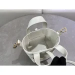 White Cannage Small Tote