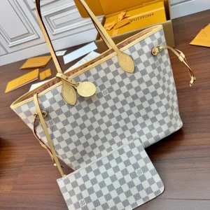 White Damier Large Tote
