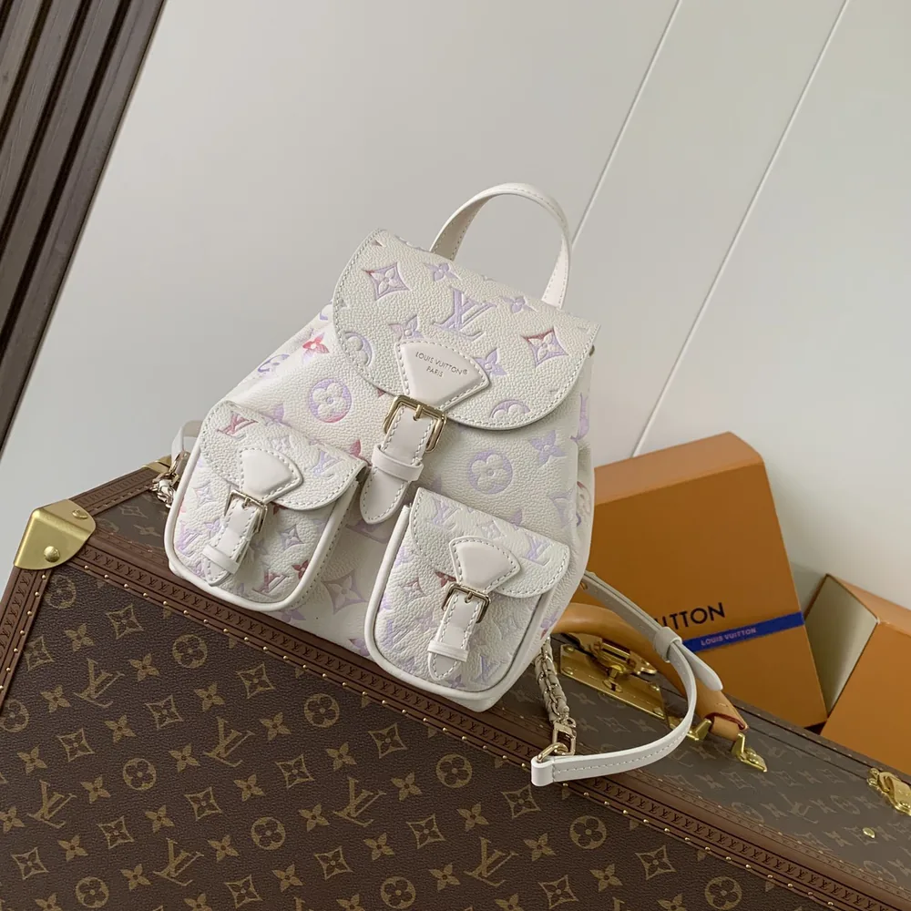 White Floral Mini Backpack