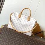 White Floral Pink-Trim Handbag